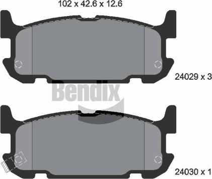 BENDIX Braking BPD2080 - Set placute frana,frana disc aaoparts.ro