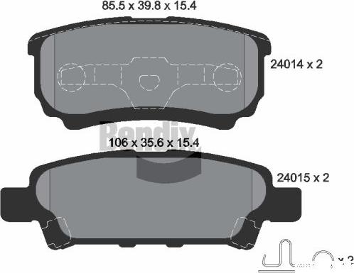 BENDIX Braking BPD2079 - Set placute frana,frana disc aaoparts.ro