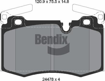 BENDIX Braking BPD2158 - Set placute frana,frana disc aaoparts.ro