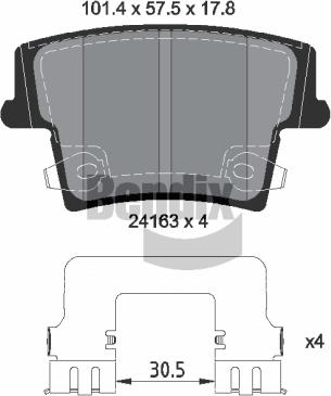 BENDIX Braking BPD2100 - Set placute frana,frana disc aaoparts.ro