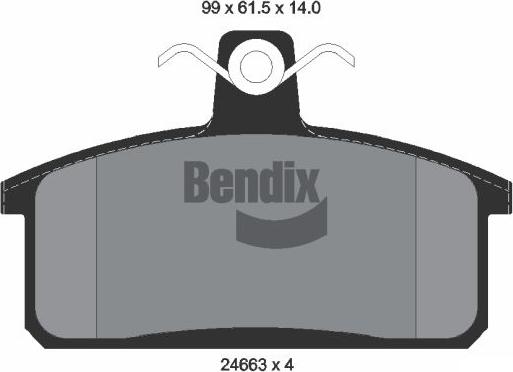 BENDIX Braking BPD2183 - Set placute frana,frana disc aaoparts.ro