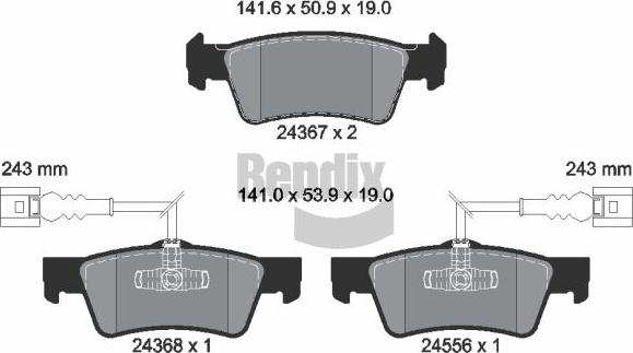 BENDIX Braking BPD2139 - Set placute frana,frana disc aaoparts.ro