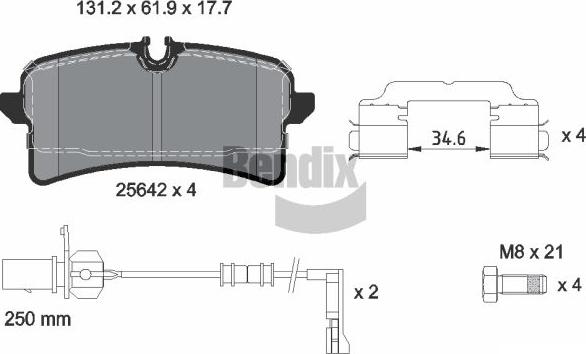 BENDIX Braking BPD2307 - Set placute frana,frana disc aaoparts.ro