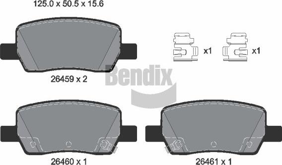 BENDIX Braking BPD2384 - Set placute frana,frana disc aaoparts.ro