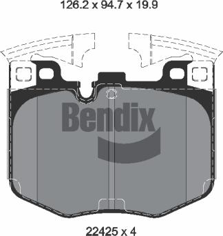 BENDIX Braking BPD2336 - Set placute frana,frana disc aaoparts.ro