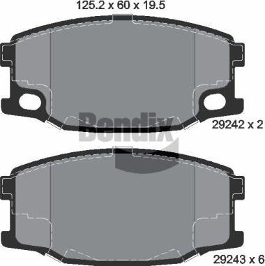 BENDIX Braking BPD2293 - Set placute frana,frana disc aaoparts.ro