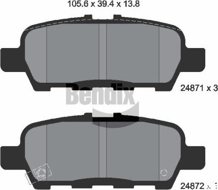 BENDIX Braking BPD2204 - Set placute frana,frana disc aaoparts.ro