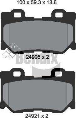 BENDIX Braking BPD2214 - Set placute frana,frana disc aaoparts.ro