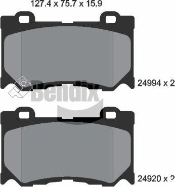 BENDIX Braking BPD2213 - Set placute frana,frana disc aaoparts.ro