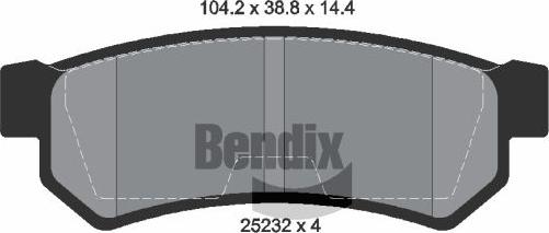 BENDIX Braking BPD2238 - Set placute frana,frana disc aaoparts.ro