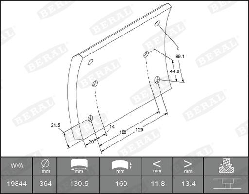 Beral KBL19506.0-1561 - Set garnituri de frictiune, frana tambur aaoparts.ro