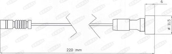 Beral UAI200 - Senzor de avertizare,uzura placute de frana aaoparts.ro