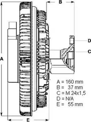 BorgWarner (BERU) LK007 - Cupla, ventilator radiator aaoparts.ro