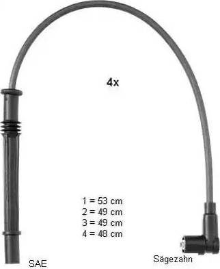 BorgWarner (BERU) ZEF1604 - Set cablaj aprinder aaoparts.ro