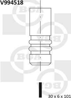 BGA V994518 - Supapa evacuare aaoparts.ro