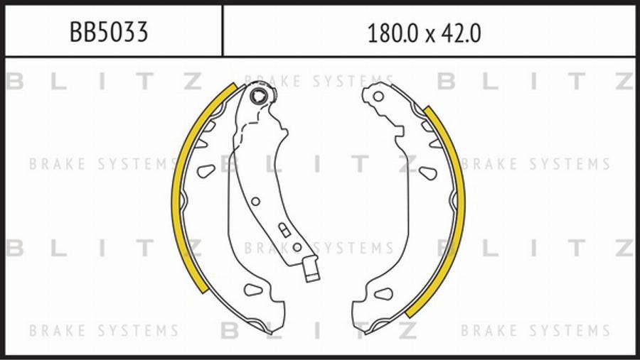 Blitz BB5033 - Set saboti frana aaoparts.ro