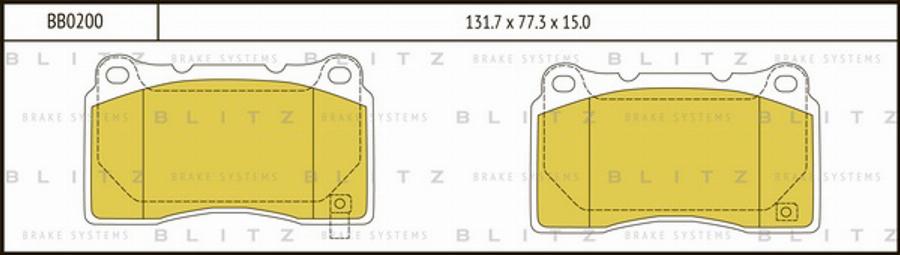 Blitz BB0200 - Set placute frana,frana disc aaoparts.ro