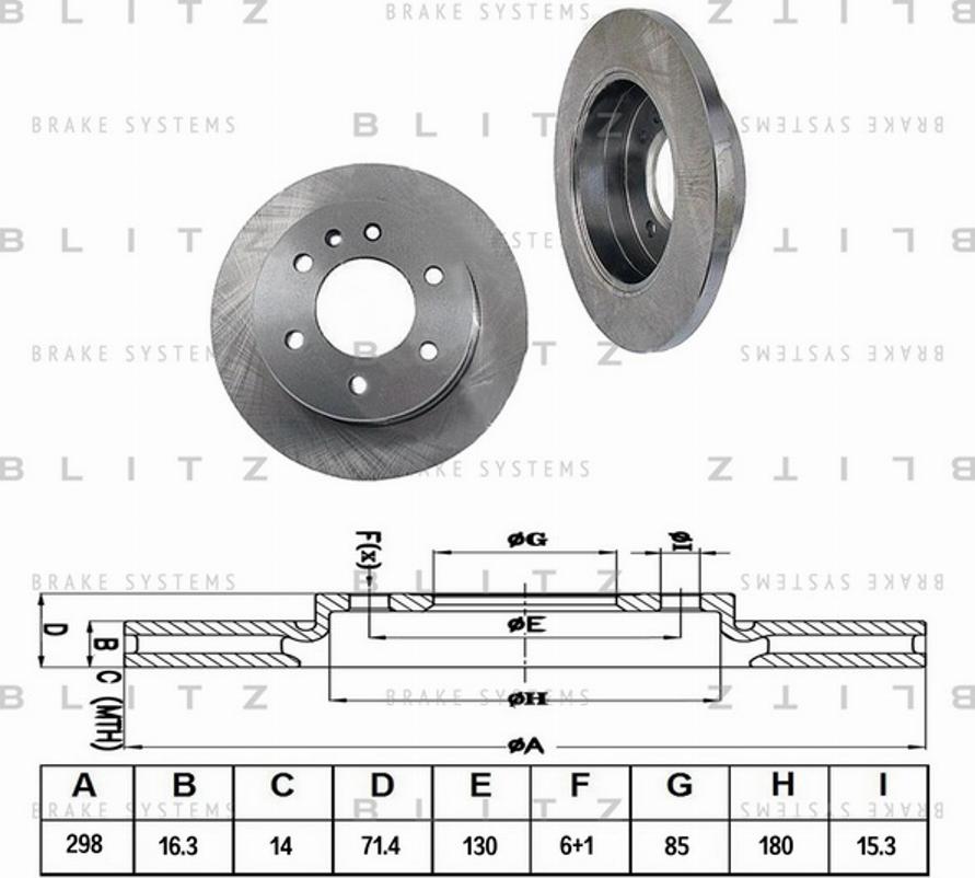 Blitz BS0233 - Disc frana aaoparts.ro