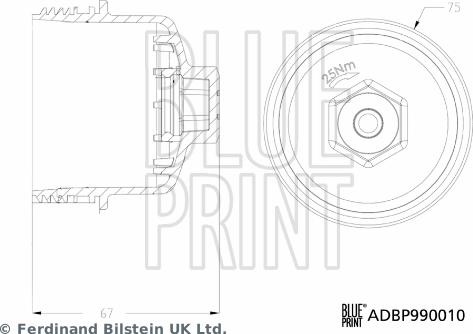 Blue Print ADBP990010 - Capac, carcasa filtru ulei aaoparts.ro