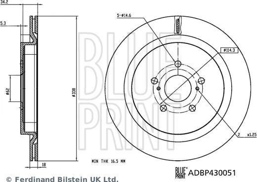 Blue Print ADBP430051 - Disc frana aaoparts.ro