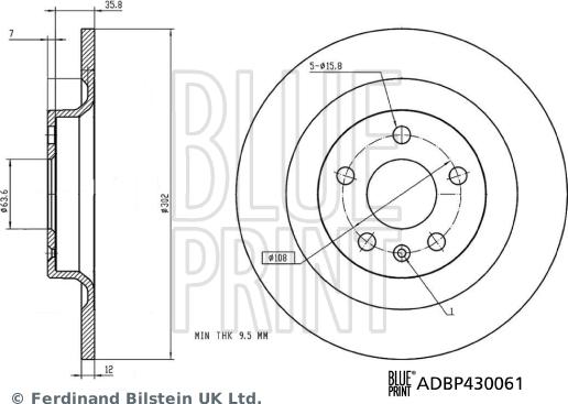 Blue Print ADBP430061 - Disc frana aaoparts.ro