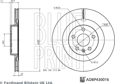 Blue Print ADBP430016 - Disc frana aaoparts.ro