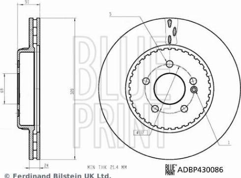 Blue Print ADBP430086 - Disc frana aaoparts.ro