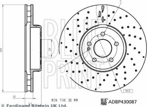 Blue Print ADBP430087 - Disc frana aaoparts.ro