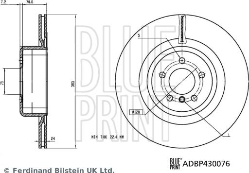 Blue Print ADBP430076 - Disc frana aaoparts.ro