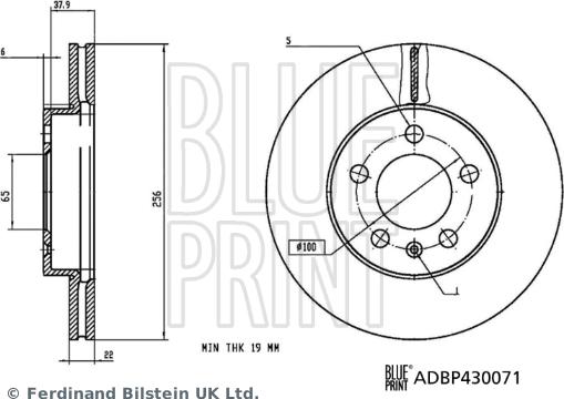 Blue Print ADBP430071 - Disc frana aaoparts.ro