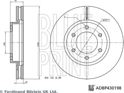 Blue Print ADBP430198 - Disc frana aaoparts.ro