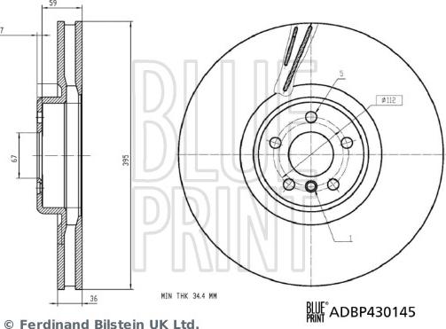 Blue Print ADBP430145 - Disc frana aaoparts.ro