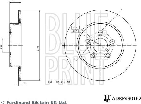 Blue Print ADBP430162 - Disc frana aaoparts.ro