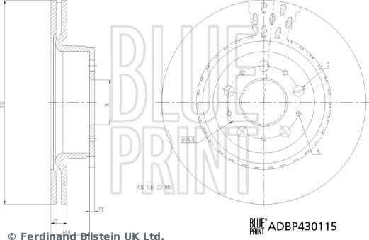 Blue Print ADBP430115 - Disc frana aaoparts.ro