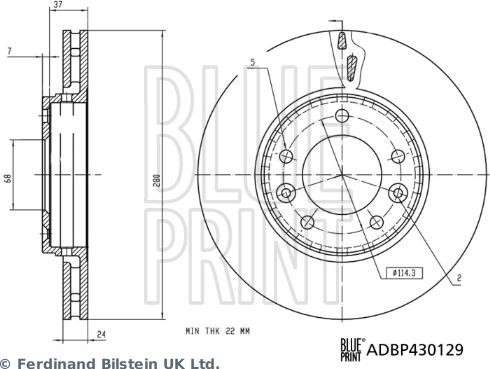 Blue Print ADBP430129 - Disc frana aaoparts.ro