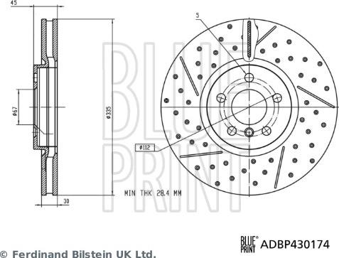 Blue Print ADBP430174 - Disc frana aaoparts.ro