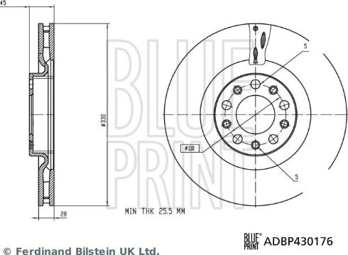 Blue Print ADBP430176 - Disc frana aaoparts.ro