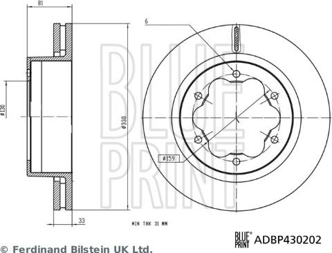 Blue Print ADBP430202 - Disc frana aaoparts.ro