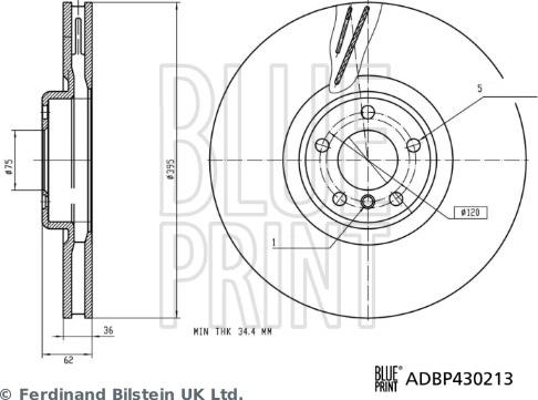 Blue Print ADBP430213 - Disc frana aaoparts.ro