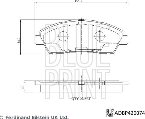 Blue Print ADBP420074 - Set placute frana,frana disc aaoparts.ro