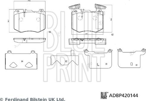 Blue Print ADBP420144 - Set placute frana,frana disc aaoparts.ro