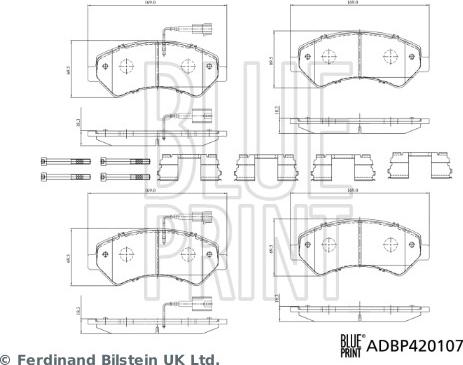 Blue Print ADBP420107 - Set placute frana,frana disc aaoparts.ro