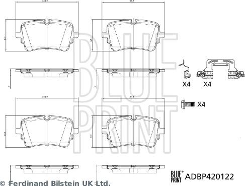 Blue Print ADBP420122 - Set placute frana,frana disc aaoparts.ro