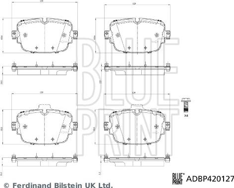 Blue Print ADBP420127 - Set placute frana,frana disc aaoparts.ro