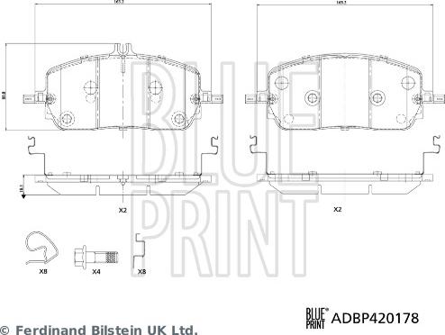Blue Print ADBP420178 - Set placute frana,frana disc aaoparts.ro