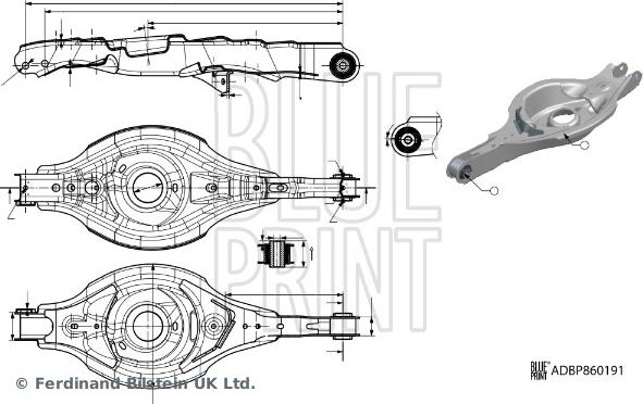 Blue Print ADBP860191 - Brat, suspensie roata aaoparts.ro