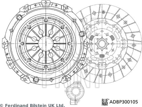 Blue Print ADBP300105 - Set ambreiaj aaoparts.ro