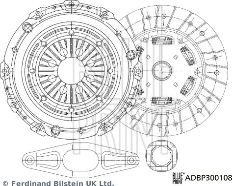 Blue Print ADBP300108 - Set ambreiaj aaoparts.ro