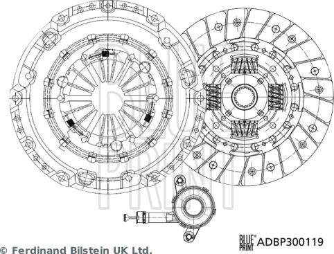 Blue Print ADBP300119 - Set ambreiaj aaoparts.ro