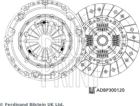 Blue Print ADBP300120 - Set ambreiaj aaoparts.ro